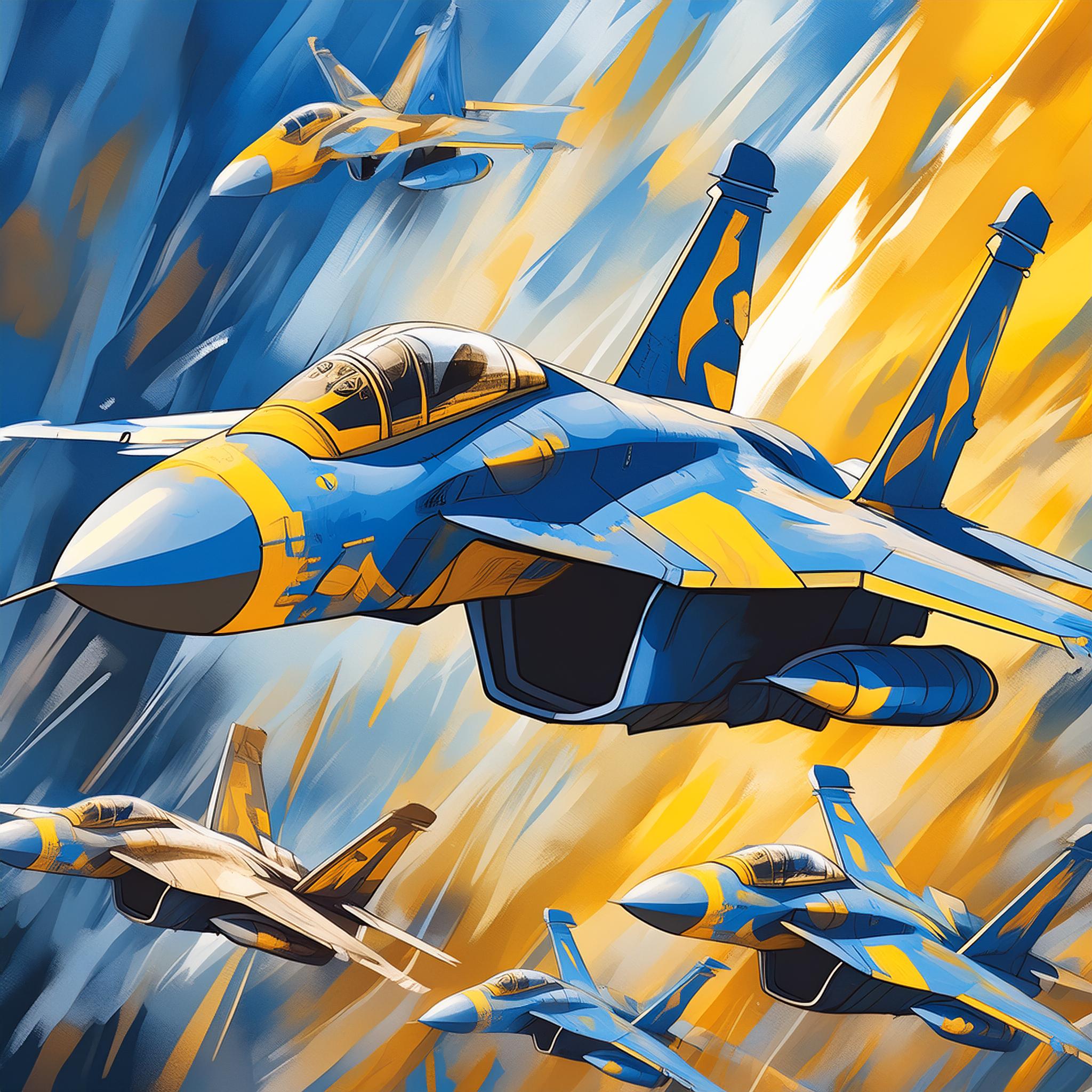 Fighter planes in Ukraine Colours